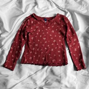 Old Navy Girls Floral Long Sleeve Shirt